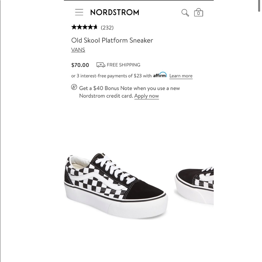 AMAZING CONDITION Checkered Platfrm Old Skool Vans